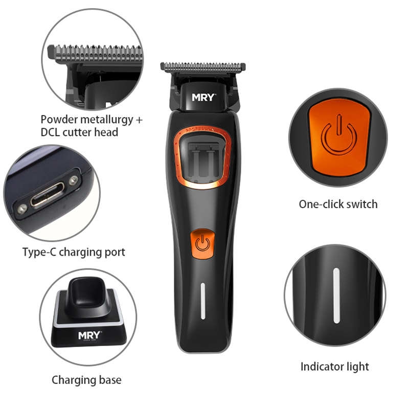 MR-2002 Magnetic Levitation Hair Clipper, Low Noise Floating Motor Trimmer