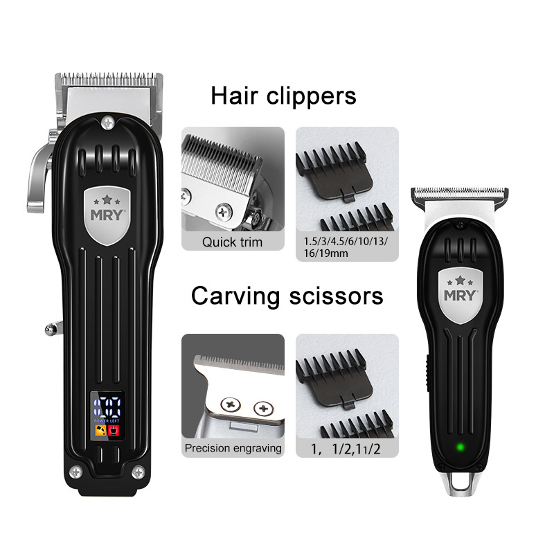 MR-1982A DC Rechargeable Hair Clipper Set, Cordless Grooming Kit