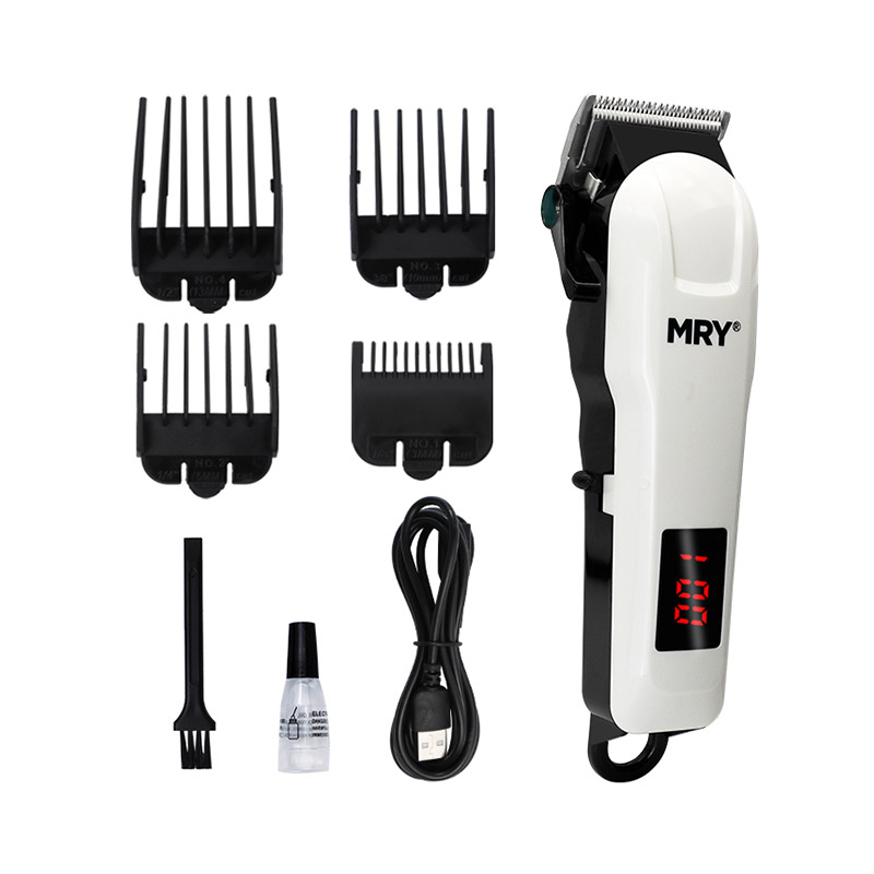 QR 809A Hair Clipper Fine Steel Cutter USB Digital Display
