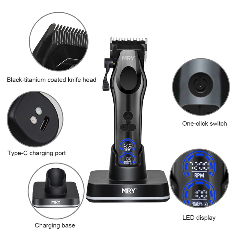 MR-925 Brushless Motor Professional Hair Clipper Set for Barbers