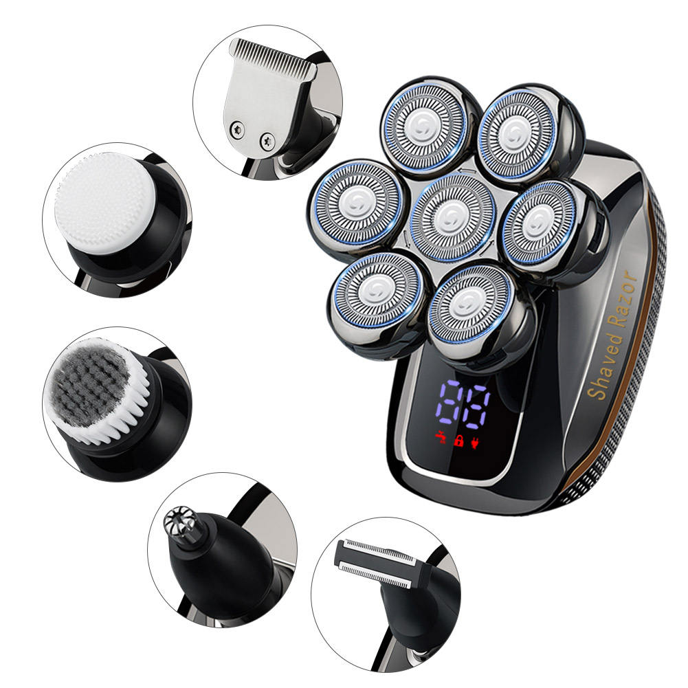 RQ-6871 7-Blade Electric Head Shaver for Balding, Floating Head