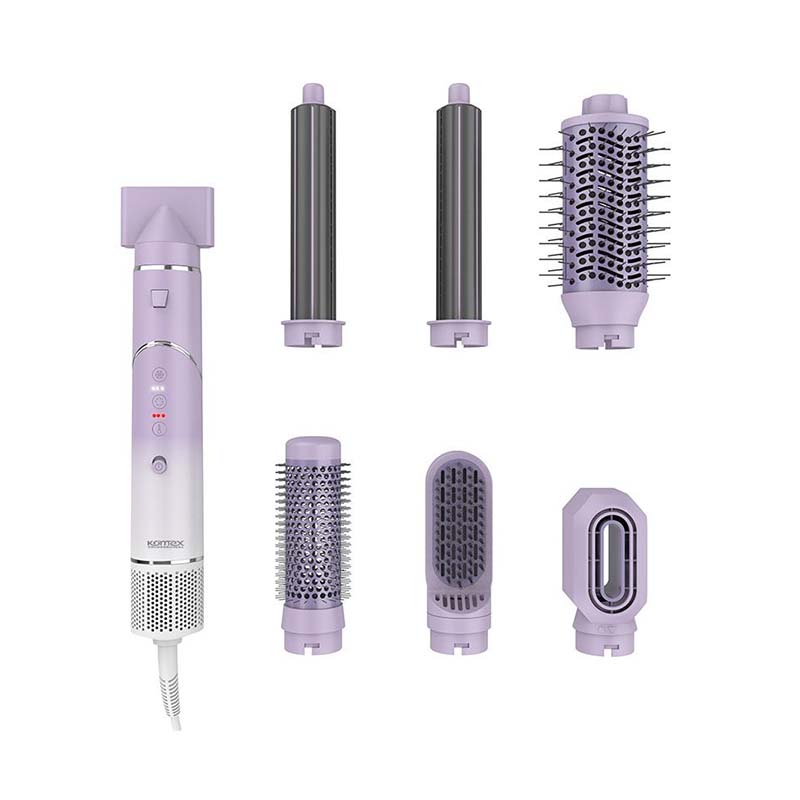 MR3108 3-Speed 3-Heat Hot Air Brush with LED Indicator for Precision Styling