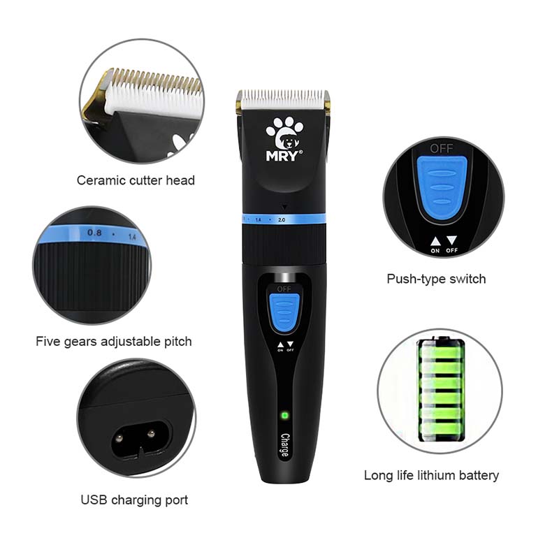 MRD09 Electric Pet Clipper Removable Blade Grooming Tool