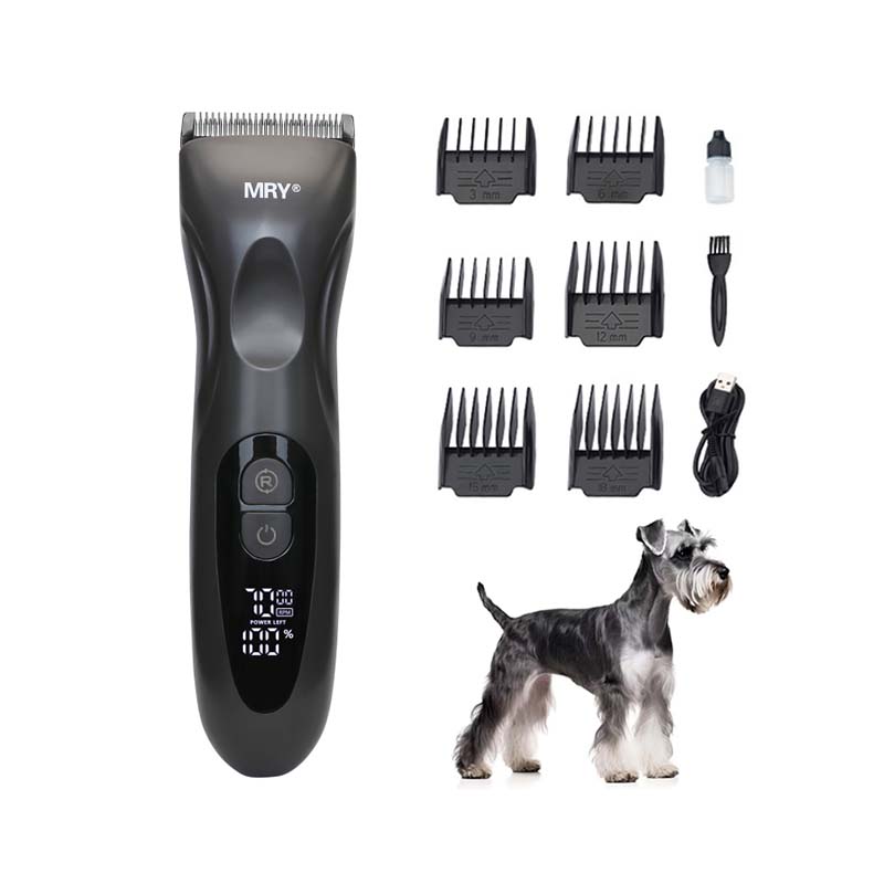 QR-P985 Professional Pet Clipper with LED Display & 9 Attachments