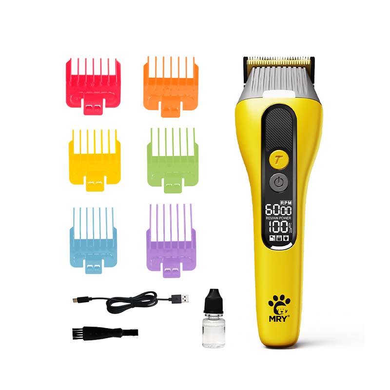 QR-P8196 Pet Hair Clipper Ergonomic Anti-Slip Grooming Trimmer