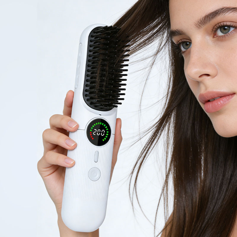 MR3105 Cordless Hair Straightener Brush for Portable and Smooth Styling