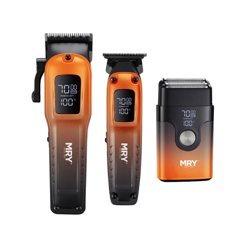 MR-982 Rechargeable DC Hair Clipper Set with Multiple Comb Guards